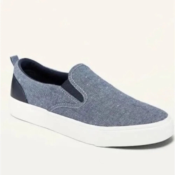 OLD NAVY Gender Neutral Slip-On Sneakers in‎ Chambray Twist - Picture 1 of 6